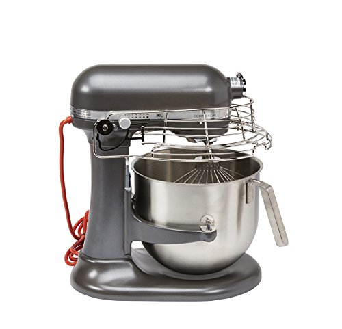 KitchenAid KSMC895DP 8-Quart Commercial Countertop Mixer with Bowl-Guard, 10-Speed, Gear-Driven, Dark Pewter - Thumbnail 4