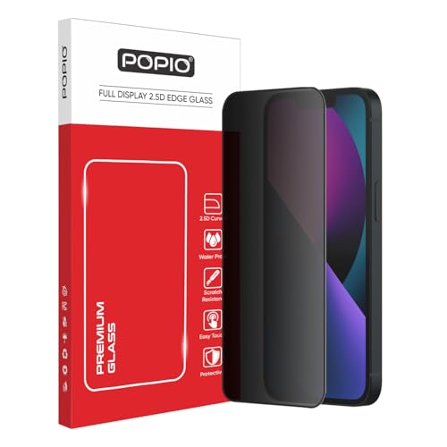 POPIO Military-Grade Privacy Screen Protector for iPhone 13/13 Pr...