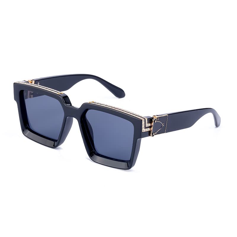 Image of Luxury Eyewear, Designer Square Sunglasses, UV 400 protection, Thick and strong Frame, for Men and Women