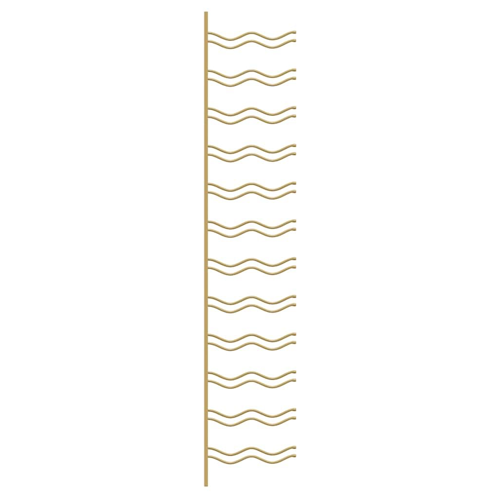 Wand-Weinregal für 24 Flaschen aus beschichtetem Eisen in goldenem Finish, langlebiges Flaschenregal für moderne Küche, Speisekammer oder Bar, einfache Wandmontage, platzsparende Lagerung