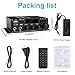 Romicta Stereo Audio Amplifier, 2.0 CH Mini HiFi Stereo AMP Bluetooth 5.0 Amp Receiver with 400W+400W, FM, AUX, USB, Microphone Input, 12V 5A Power Supply, Power Amplifier for Car Home Bar Party