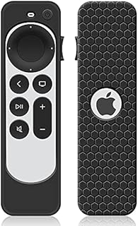 Case for Apple TV 4K 2021 Remote Control,Cover for Siri Remote 2nd Generation/Apple TV 6 Generation Replacement Silicone New Sleeve Skin Holder Protective Grip Protector-Black(Black)