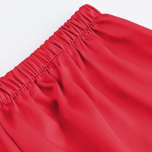 Teen Girls 2pc Satin Short 𝐏ajamas Sets Button Front Collar Shirt Shorts 𝐏𝐉 Soft Lightweight L𝐨ungewear Sl𝐞epwear4