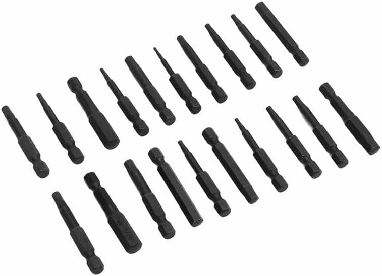 Hex Screwdriver Bits Inch and Clear Scale Hex Screwdriver Bit Set Phosphate Finish Electric with Storage Box for