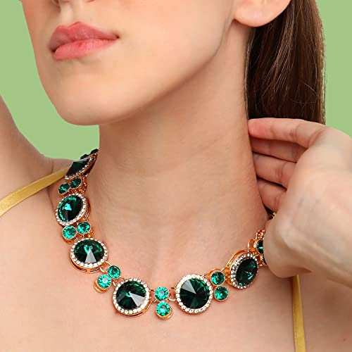 Image of SOHI Contemporary Necklace for Women and Girls, Necklace with Chain detailing for women, Statement jewellery, Fashion Jewellery for women, Imitation, ladies