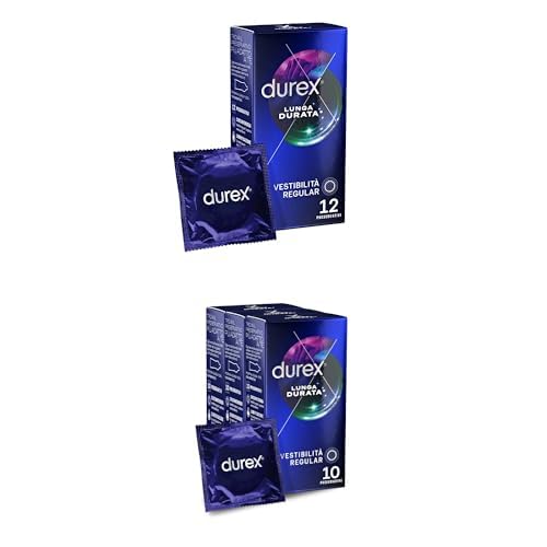 Durex Lunga Durata 56 profilattici, Preservativo Ritardante per Lui, Profilattici Lubrificati