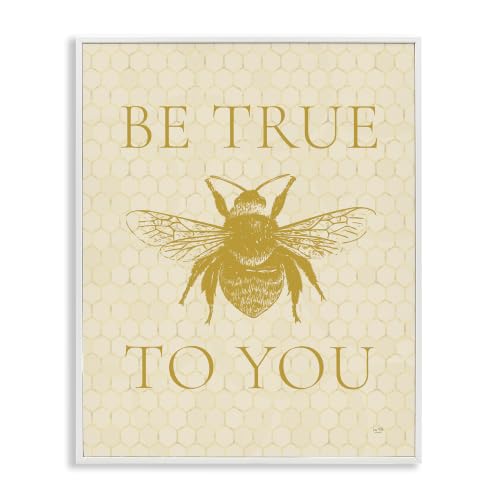 Beehive Pattern Inspirational Phrase, 11 x 14 Inch Framed Giclée Print