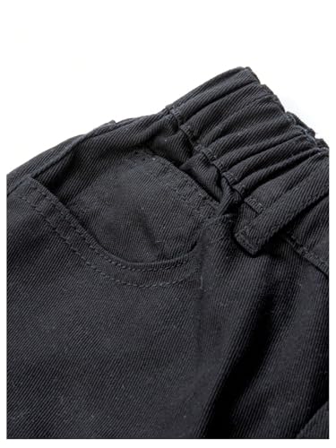 Floerns Girl's Y2K Bow Rhinestone Baggy Jeans Cute Wide Leg Casual Denim Pants with Pocket3