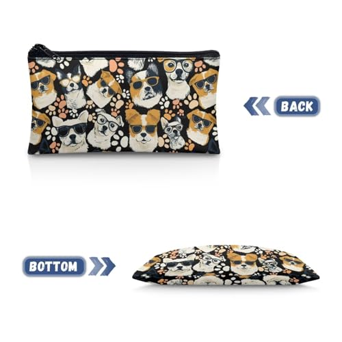 Image of Dog Pencil Cae Pouch Toddlers Large Capacity School Pen Holder with Sturdy Zipper Cool Boys Pencil Box for Stationery Sorage Kindergarten Opening Gifts