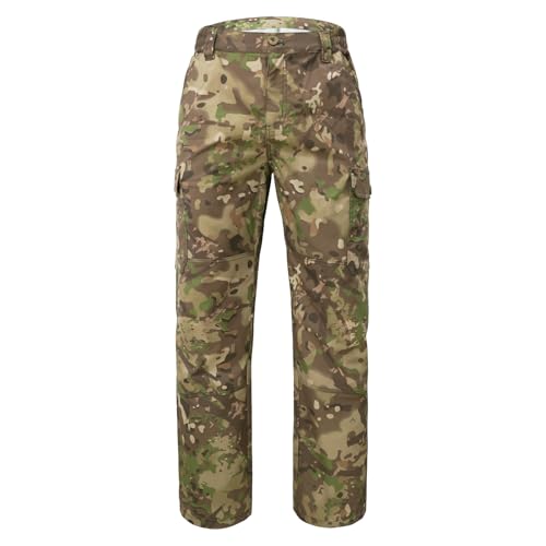 LOOGU Camo Hunting Pants for Men Water-Resistant Quiet & Matte Turkey Hunting Camo Pants for Men with 6 Pockets