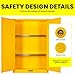 43x65x18 inch Flammable Liquid Storage Cabinet - Fireproof Metal Cabinet with 3-Point Lock, 45 Gallon Capacity & Adjustable Shelves for Industrial, Scientific, Warehouse Use 306