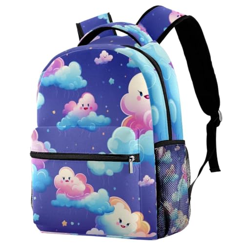 Sac à dos rose Happy Cloud grand format pour éviter les cahiers cornés du primaire au junior