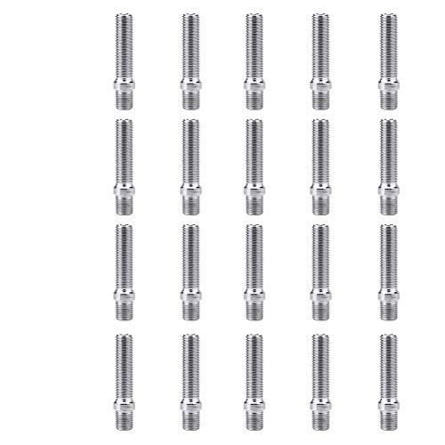20Pcs Goujons de Roues Rallongés, Adaptateur de Vis de Conversion de Roues Rallongées de 57mm 12x1,5 à 12x1,5