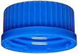 Chemglass CLS-1480-13SC Polypropylene Solid Cap with GL-45 GPI Thread, Duran Blue (Pack of 10)