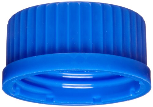 Chemglass CLS-1480-13SC Polypropylene Solid Cap with GL-45 GPI Thread, Duran Blue (Pack of 10)