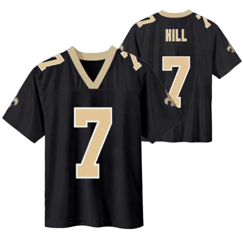 Taysom Hill New Orleans Saints #7 NFL Youth 8-20 Black Home Player Jersey - Large 14/16