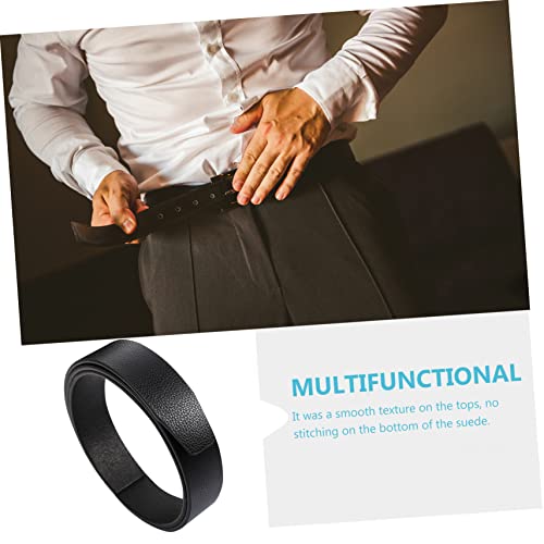 USHOBE Não Liderar o Cinto Cintos De Couro Preto Masculino Cintas De Cinto Para Homens Sem Fivela Ba
