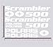 Kit d'autocollants compatibles Polaris Scrambler 500 Snowboard Decal Couleur 1250 (010 Blanc)