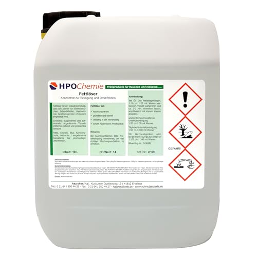 HPOChemie Fettlöser - Desinfektions-Küchenreiniger Konzentrat (5 Liter)