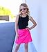 Arshiner Girl's Sport Skirts with Shorts Athletic Pleated Skort Colorful Performance Skorts Rose Red