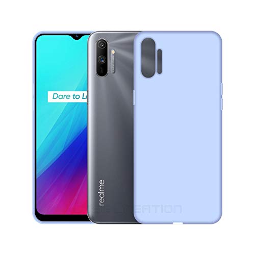 Image of Case Creation Luxurious OG Series for Realme C3 Case Cover,Anti-Dirty Slim Case Frosted Matte Cute Candy TPU Raised Bezel (Splash of Color) Back Cover for RealmeC3 -Light Purple