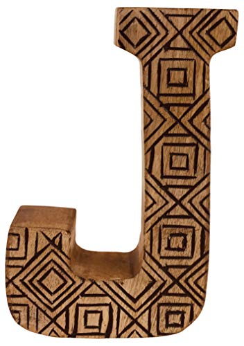 HoitoDeals Wooden Hand Carved Geometric Design Letter For kid's Bedrooms Name Decoration