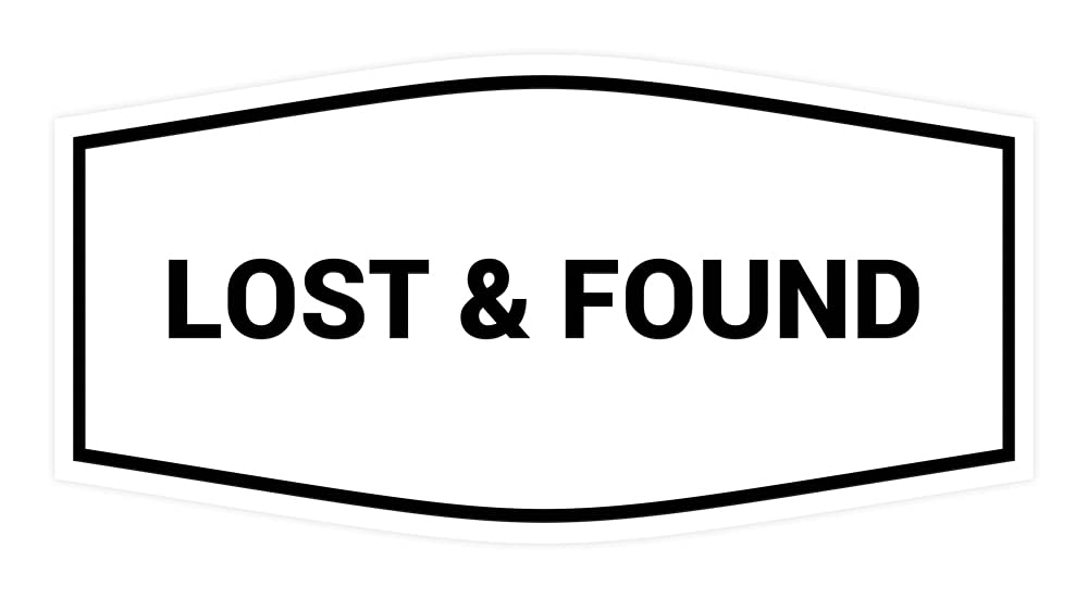 Panneau Lost & Found Signs ByLITA Blanc Taille M pour Signalisation