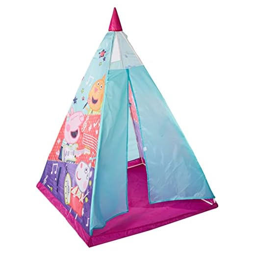 John Original Tipi lektält lekhus Peppa Pig med plaststänger, 72807
