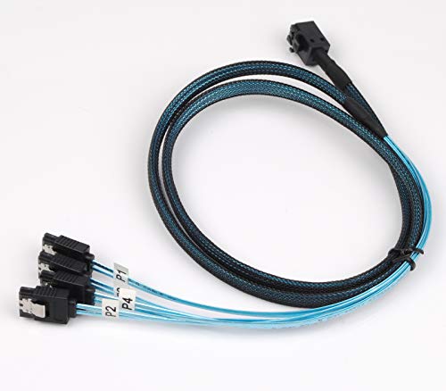 Cable Mini SAS a SATA SFF-8643 compatible con controladora miniatura 3