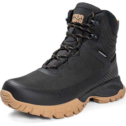 R CORD Water-Resistant Hiking Boots Women Trail Running Boots for Long-Distance Hiking & Travel Black Size 7.5