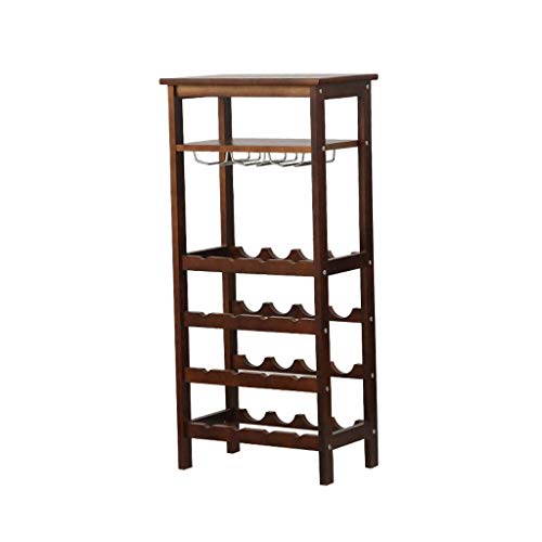 Soporte para botellas de vino de madera sólida miniatura 1