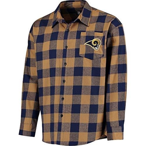 FOCO Los Angeles Rams Large Check Flannel Shirt - Mens Small