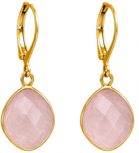 Boucles d'oreilles légères en cristal naturel anti lobes douloureux