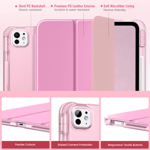 MoKo Slim Case for iPad Pro 11 Inch (M5/M4) 2025/2024, Pink by MoKo - Used condition - Image 3