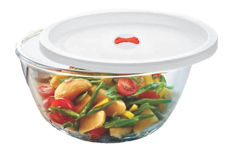 Dribble Ondina Oven & Microwave Safe Borosilicate Glass Mixing/Serving Bowl with Lid for Storage, Baking and Serving (1000 ML) (B0CYC3XQZC) Amazon Price History, Amazon Price Tracker