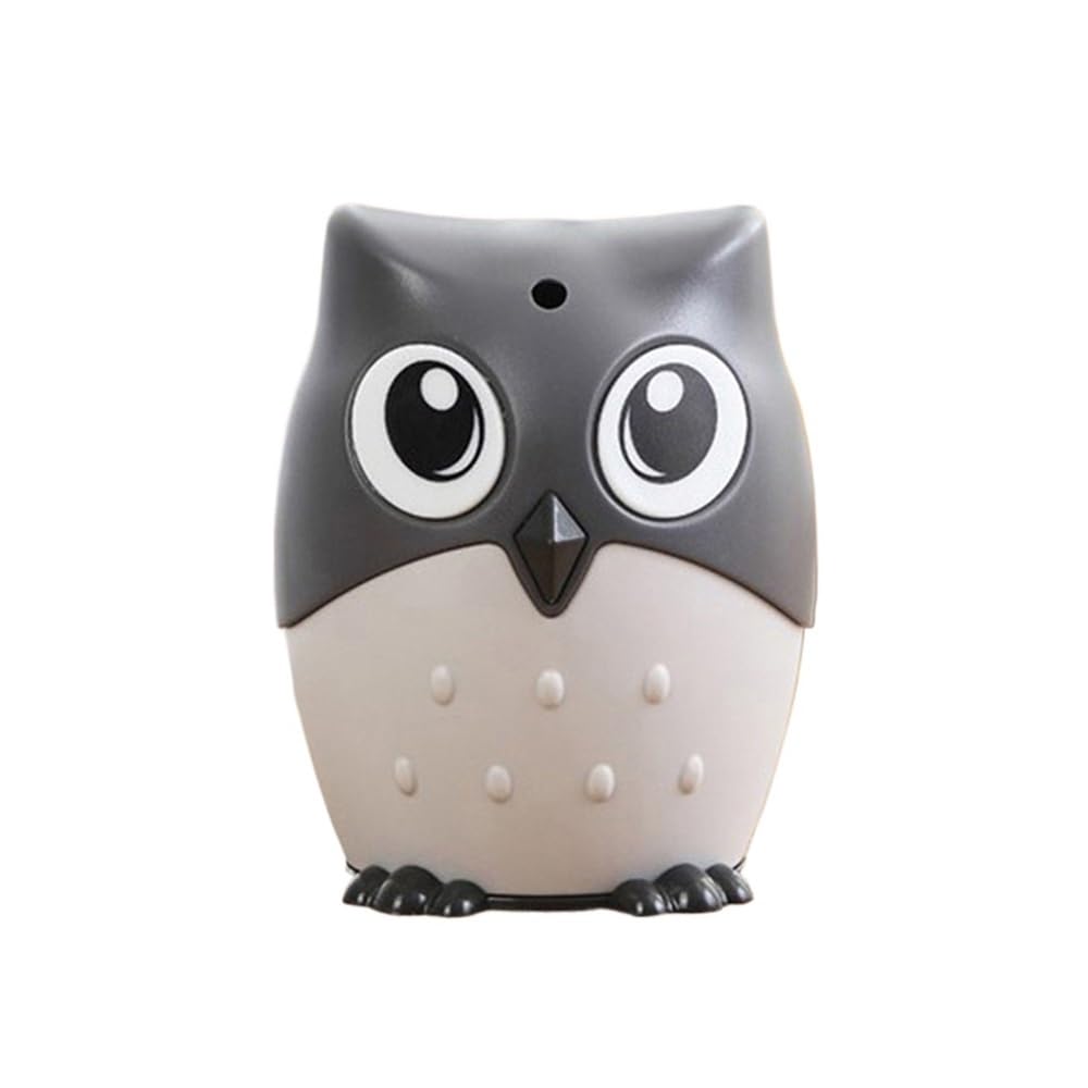 TIANSHENGQI Cartoon Owl Toothpick Holder Desktop Automatic Dispenser Container(Gray)