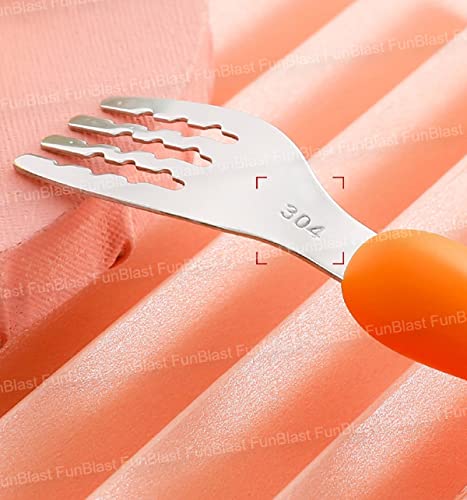 Image of FunBlast Unicorn Kids' Tableware Set (Pack of 4) - Multicolor Stainless Steel Spoon and Fork Set