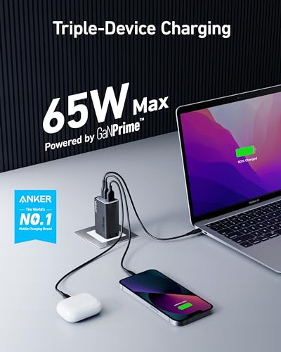 Anker GaNPrime 65W, PPS Fast Compact Foldable Charger for Ma