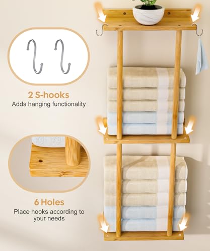 Cozivolife CL025 Towel Rack Bamboo For Bathroom thumb #5