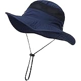 Malaxlx Unisex Kleinkind Sonnenhut Dunkelblau Fischerhut Kinder Sommerhut Breiter Krempe Draussenhut für 2-6 Jahre Mädchen Jungen