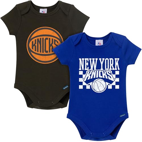 Image of Gerber Baby NBA Boys & Girls 2-Pack Short Sleeve Onesie Bodysuits
