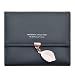 Produktbild Damen PU Matte Leder Geldbörse Brieftasche mit Blatt Anhänger Kartenhalter Organizer Mädchen klein Cute Münze Purse mit Reißverschluss