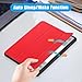 Yiernuo Case for Samsung Galaxy Tab S9 FE 5G 10.9 Inch/Galaxy Tab S9 11 Inch 2023 Tablet,Slim Lightweight Trifold PC Cover with Auto Wake/Sleep Function,Red