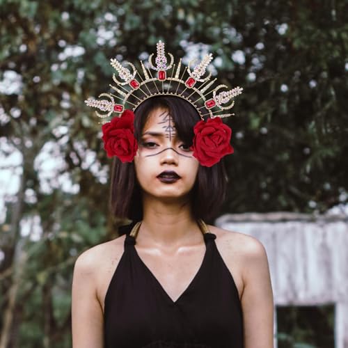 Accessoire de Cheveux Fleurs Gothiques pour Célébrations et Cosplay Rétro