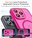 CANSHN Magnetic Compatible with iPhone 14 Pro Max Case, Upgraded [Full Camera Protection] [Compatible with Magsafe] [Translucent Matte] Shockproof Protective Phone Case Cover 6.7 Inch - Hot Pink