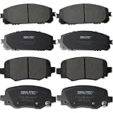 SIPAUTEC-Front & Rear Ceramic Brake Pads Replacement For 2014 2015 2016 2017 2018 2019 2020 2021 2022 Jeep Cherokee With Dual Piston Front Caliper