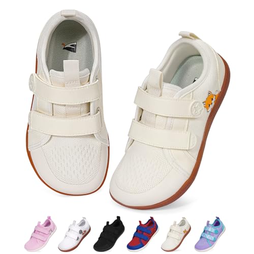 BibYuga Barfussschuhe Kinder Breite Barfußschuhe Jungen Mädchen Minimalistische Sneaker Weich Hausschuhe Rutschfeste Traillaufschuhe | mit Fußgewölbeunterstützung