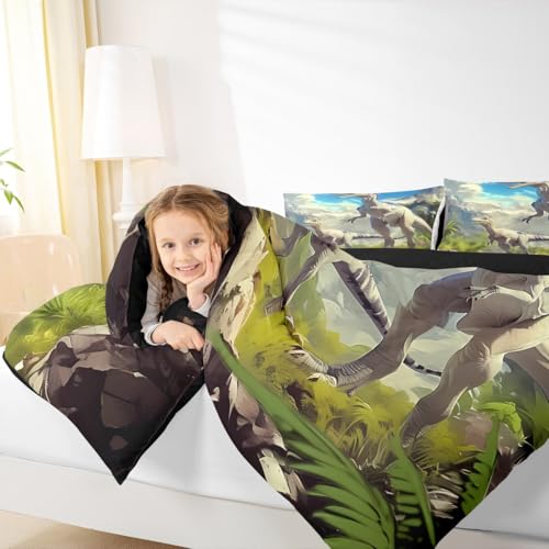Image of Dinosaur Dino Wildlife Comforter Set Toddler Size Boys Girls Bedding