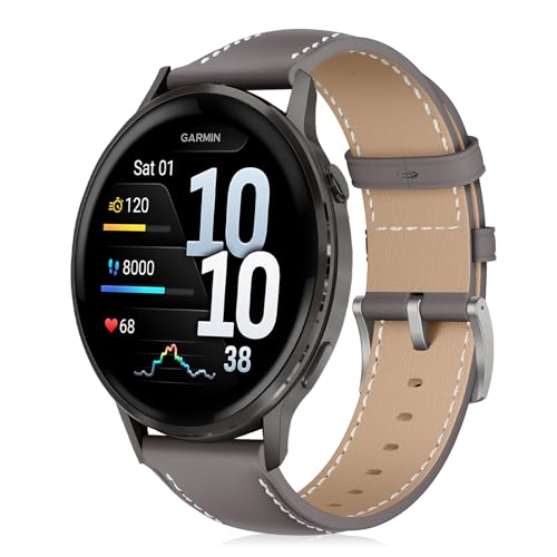 [VanHooc] ���v�o���h for Garmin Venu 4/3 45mm/Forerunner 570 47mm/Forerunner 265/255/255 Music �_�炩�� ������� PU���U�[ �����x���g Quick Release �r�W