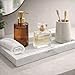 KC KULLICRAFT Natural White Marble Tray for Bathroom | Kitchen | Vanity | Desktop, Stone Organizer for Coffee Table, Dresser, Nightstand, Candles, Soap, Towel, Plant, Jewelry (12